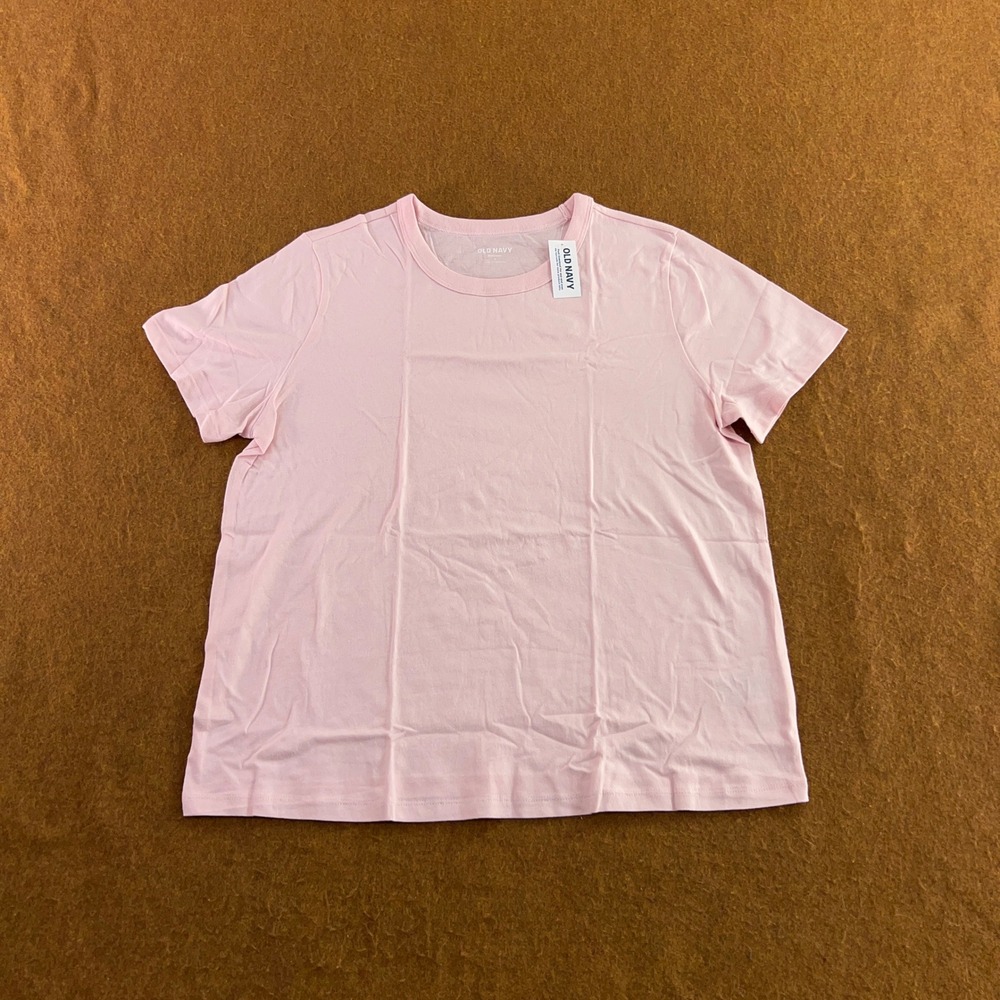 Old Navy Womens Medium Pink Everywear Short Sleeve Cotton T-Shirt NWT